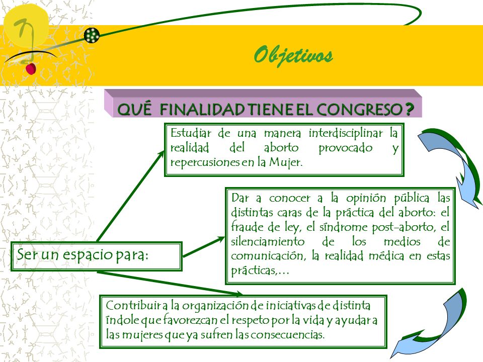 Objetivos QUÉ FINALIDAD TIENE EL CONGRESO Ser un espacio para: