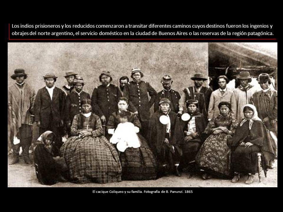 El cacique Coliqueo y su familia. Fotografía de B. Panunzi. 1865