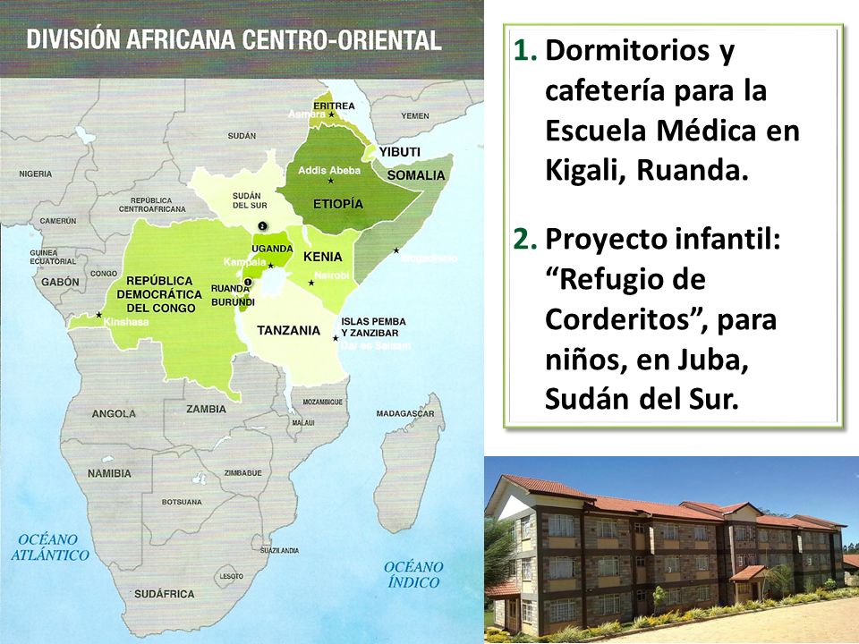 Dormitorios y cafetería para la Escuela Médica en Kigali, Ruanda.