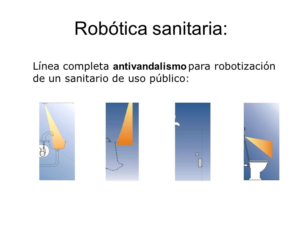Robótica sanitaria: Línea completa antivandalismo para robotización de un sanitario de uso público:
