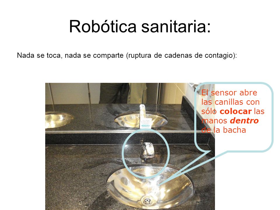 Robótica sanitaria: Nada se toca, nada se comparte (ruptura de cadenas de contagio):