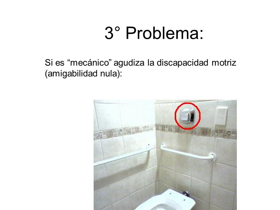 3° Problema: Si es mecánico agudiza la discapacidad motriz (amigabilidad nula):