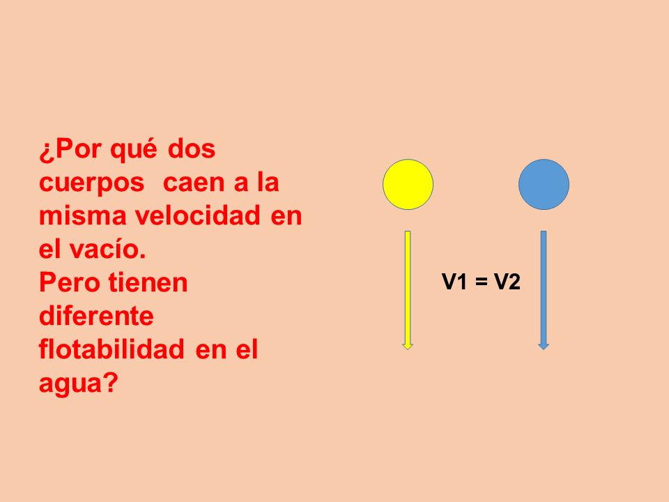 ¿Por qué dos cuerpos caen a la misma velocidad en el vacío.