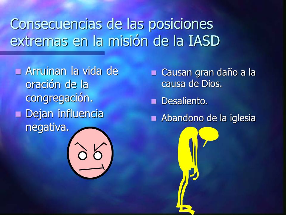 Consecuencias de las posiciones extremas en la misión de la IASD