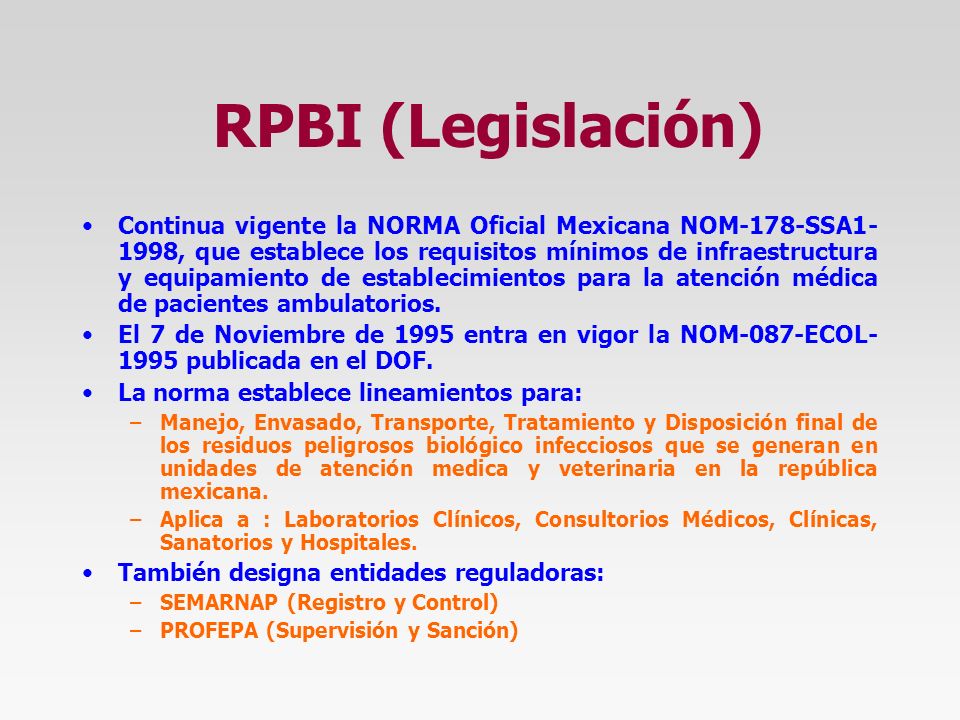RPBI (Legislación)