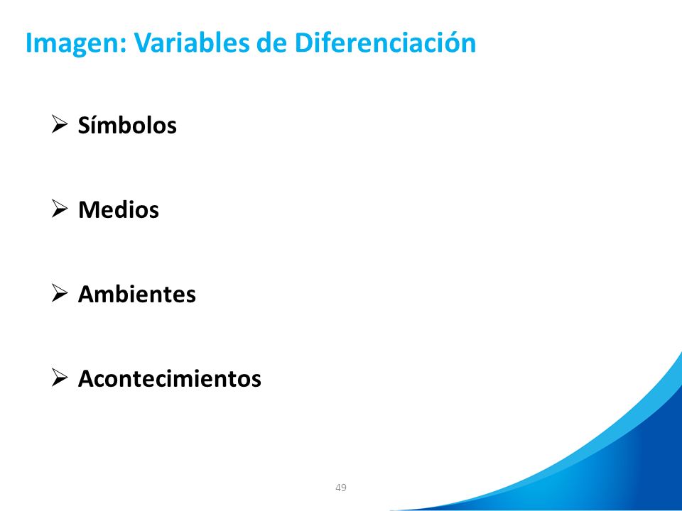 Imagen: Variables de Diferenciación