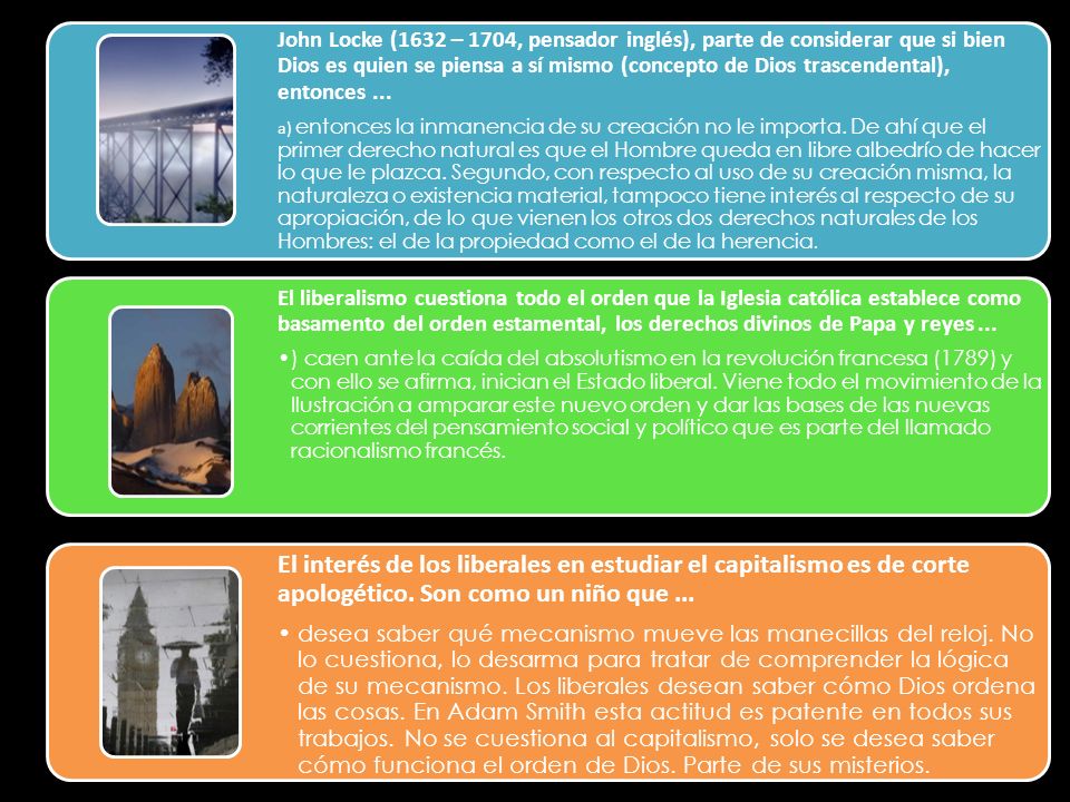John Locke (1632 – 1704, pensador inglés), parte de considerar que si bien Dios es quien se piensa a sí mismo (concepto de Dios trascendental), entonces ...