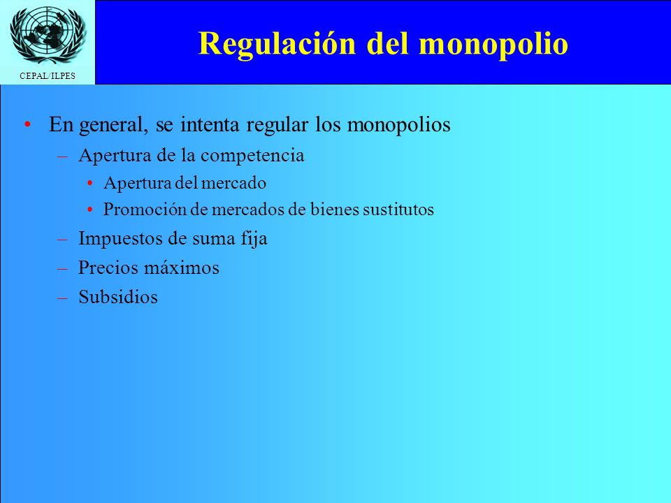 Regulación del monopolio