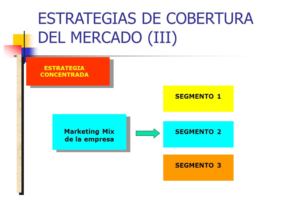 ESTRATEGIA CONCENTRADA Marketing Mix de la empresa
