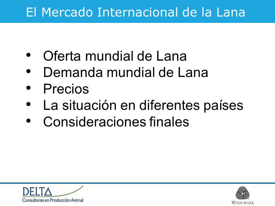 Demanda mundial de Lana Precios La situación en diferentes países