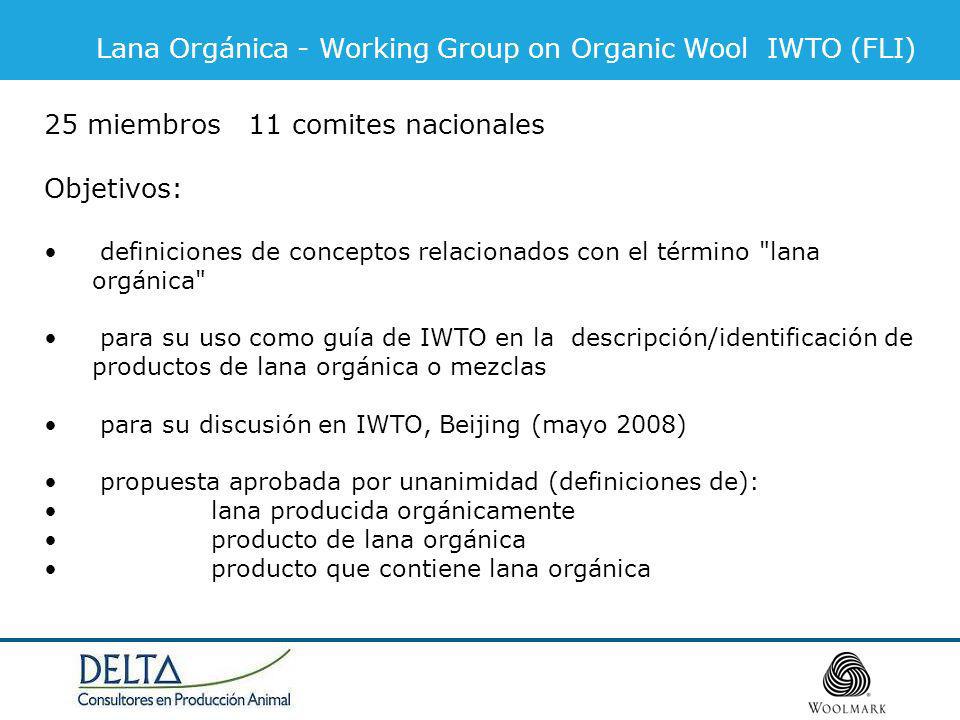 Lana Orgánica - Working Group on Organic Wool IWTO (FLI)