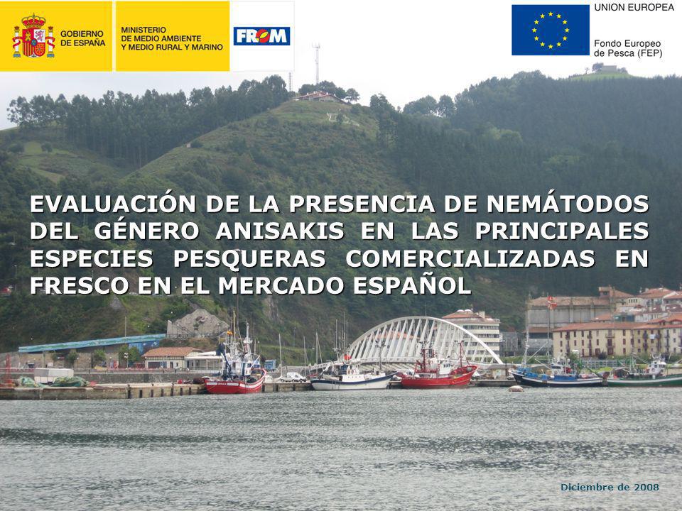 EVALUACIÓN DE LA PRESENCIA DE NEMÁTODOS DEL GÉNERO ANISAKIS EN LAS PRINCIPALES ESPECIES PESQUERAS COMERCIALIZADAS EN FRESCO EN EL MERCADO ESPAÑOL
