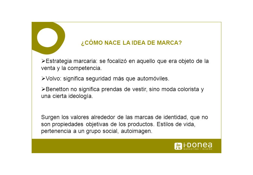 ¿CÓMO NACE LA IDEA DE MARCA