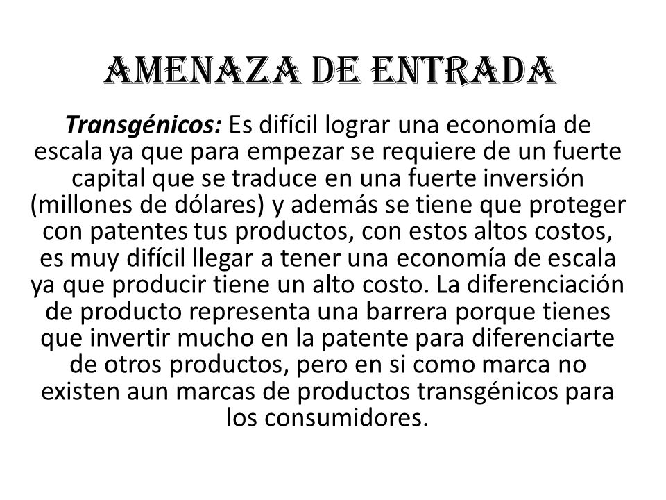 Amenaza de entrada
