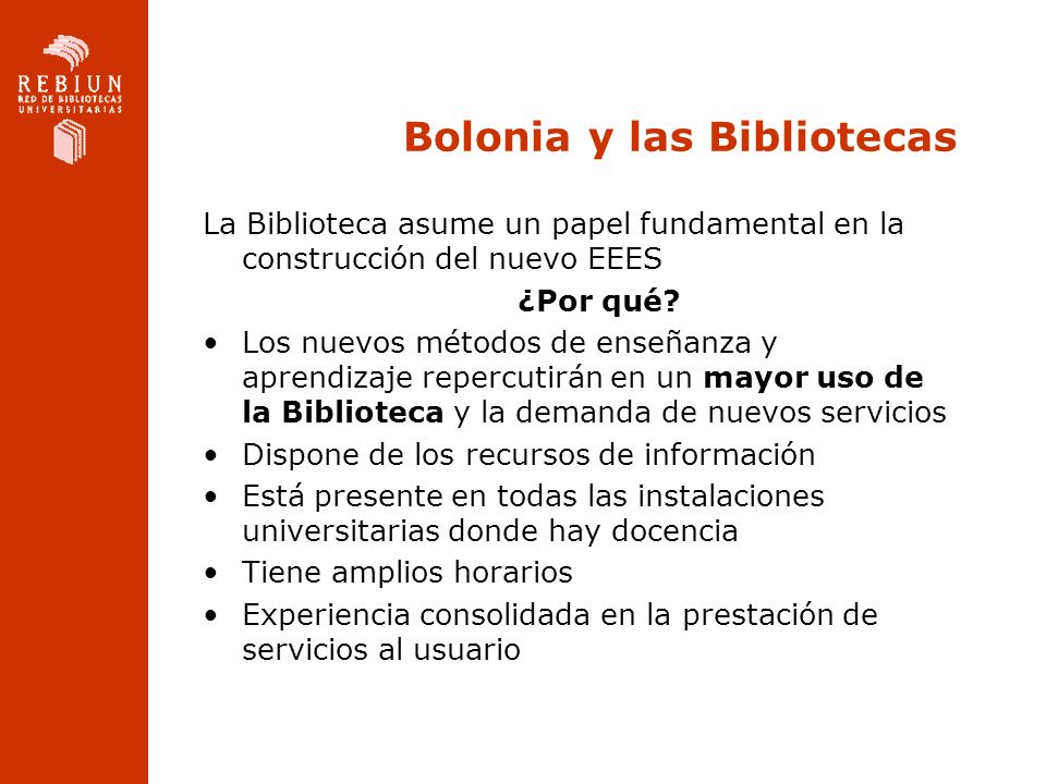 Bolonia y las Bibliotecas