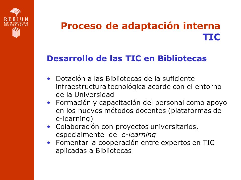 Proceso de adaptación interna TIC
