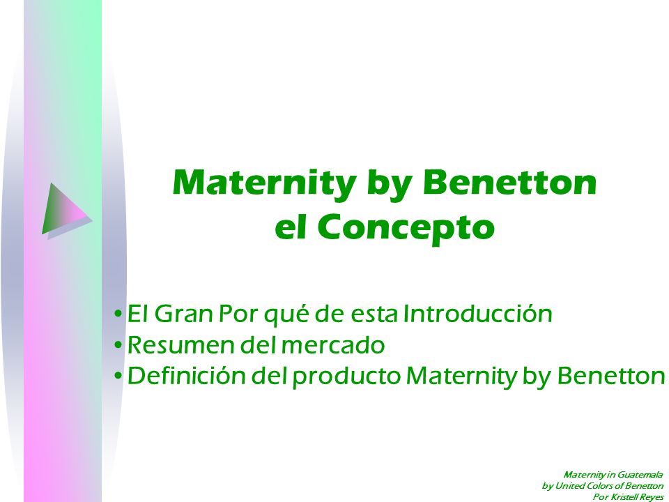 Maternity by Benetton el Concepto
