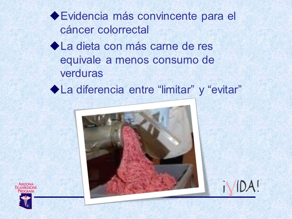 Evidencia más convincente para el cáncer colorrectal