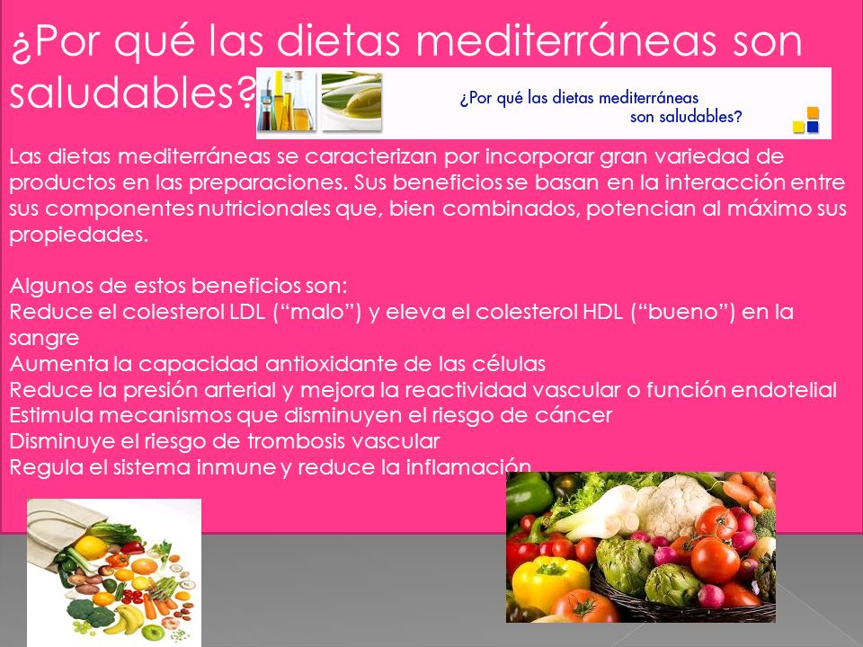 ¿Por qué las dietas mediterráneas son saludables