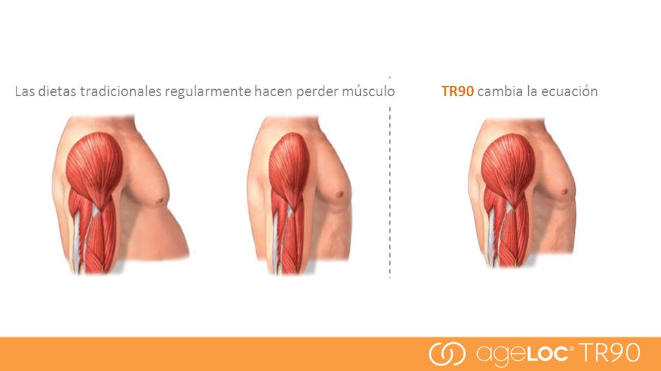 Las dietas tradicionales regularmente hacen perder músculo TR90 cambia la ecuación