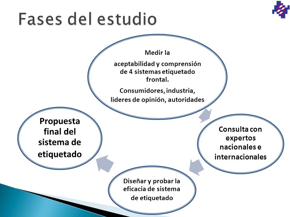 Fases del estudio Propuesta final del sistema de etiquetado