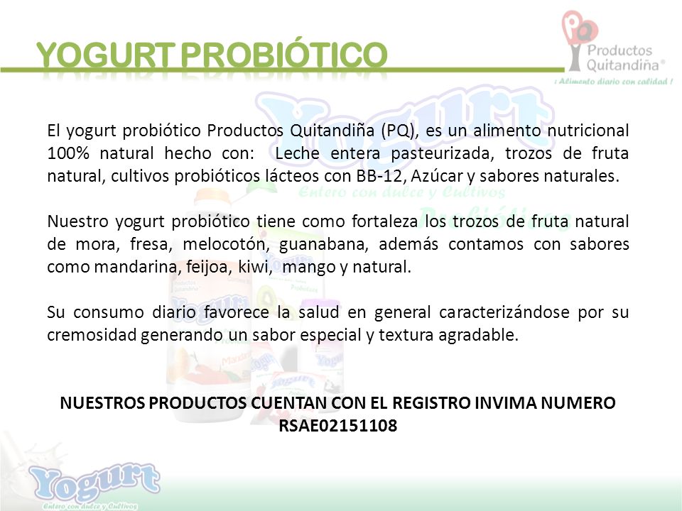 NUESTROS PRODUCTOS CUENTAN CON EL REGISTRO INVIMA NUMERO RSAE