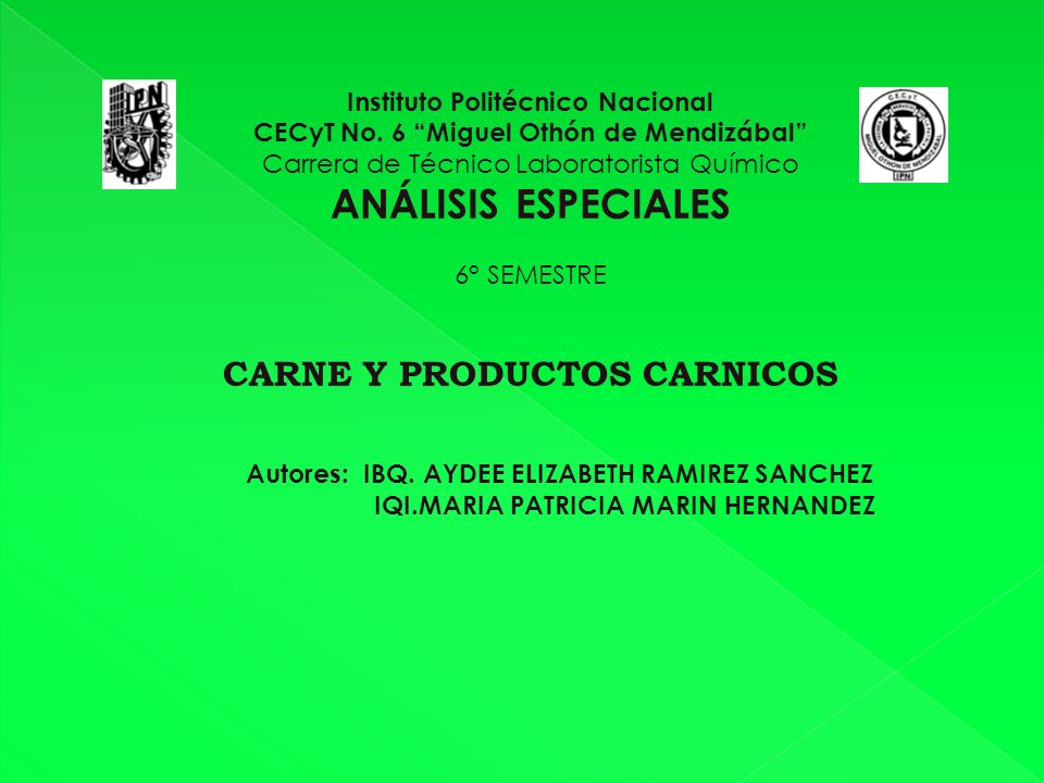 ANÁLISIS ESPECIALES CARNE Y PRODUCTOS CARNICOS