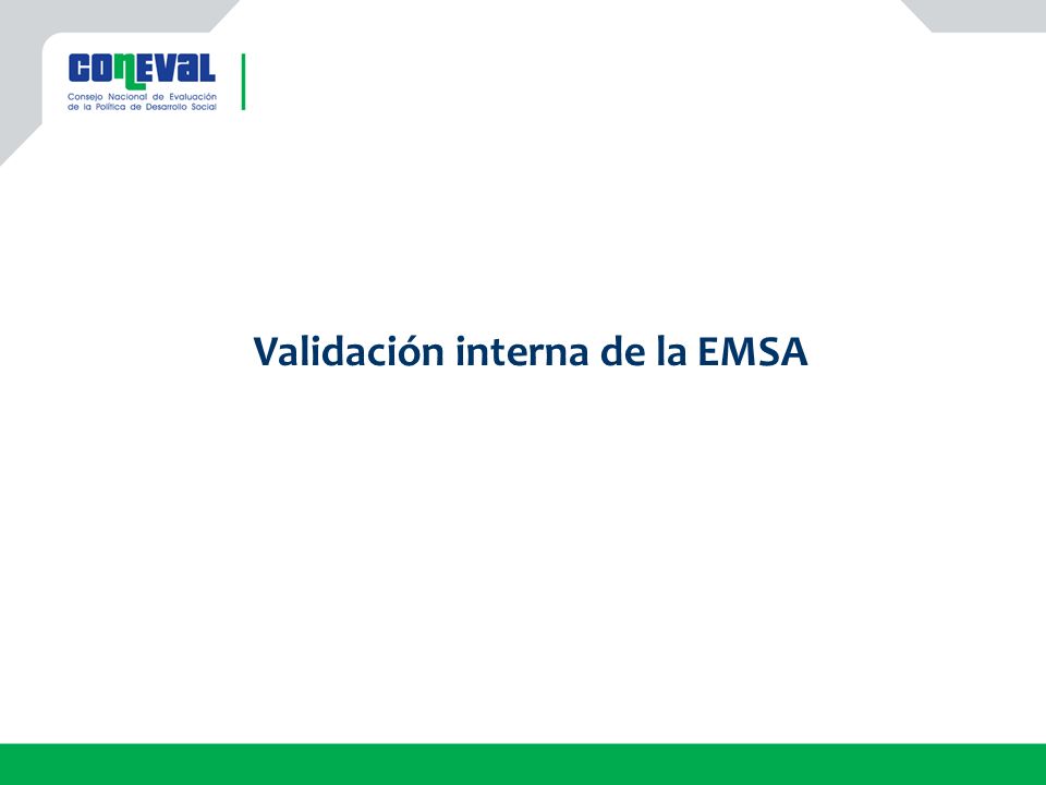 Validación interna de la EMSA