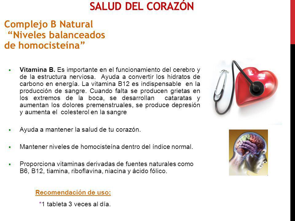 Salud del CorazóN Complejo B Natural Niveles balanceados