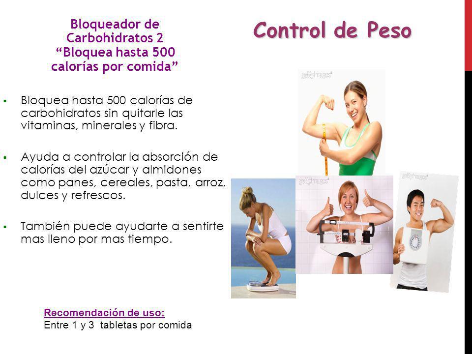 Bloqueador de Carbohidratos 2 Bloquea hasta 500 calorías por comida