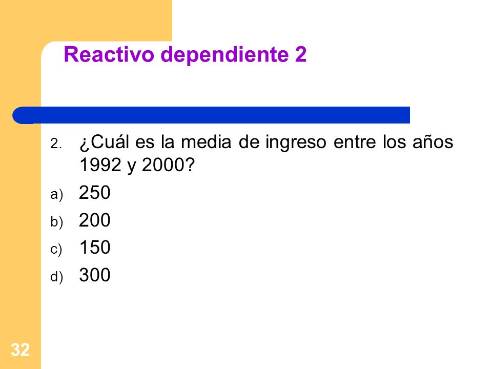 Reactivo dependiente 2 ¿Cuál es la media de ingreso entre los años 1992 y