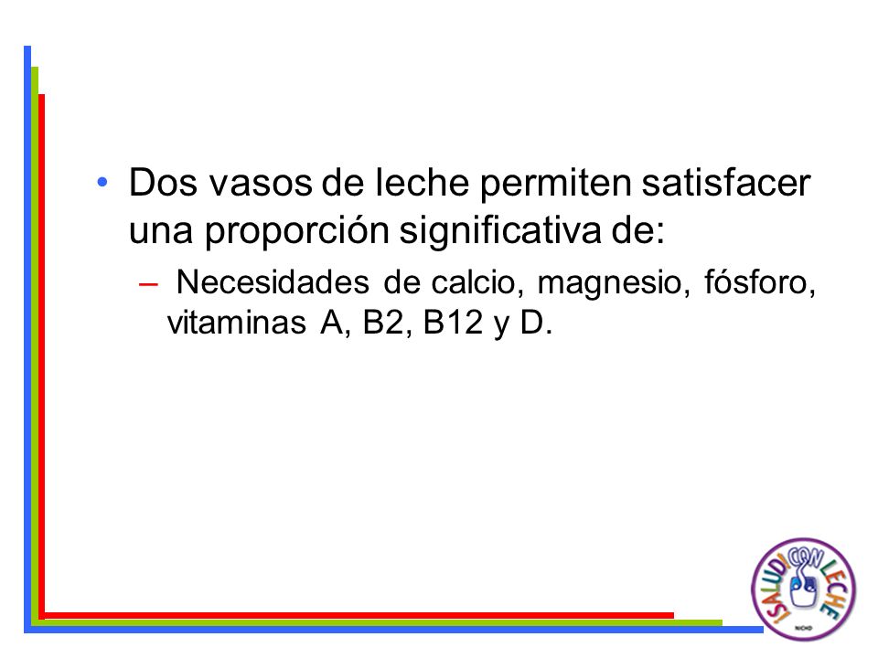 Dos vasos de leche permiten satisfacer una proporción significativa de: