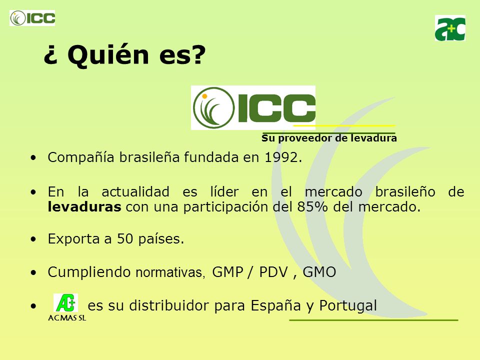 ¿ Quién es Cumpliendo normativas, GMP / PDV , GMO