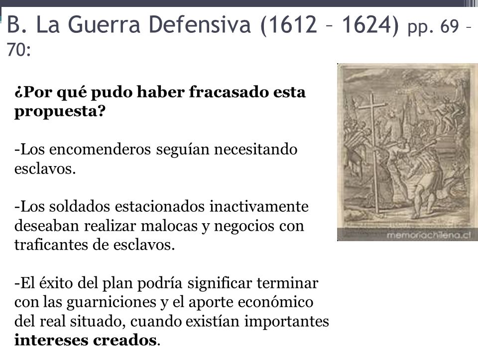 B. La Guerra Defensiva (1612 – 1624) pp. 69 – 70: