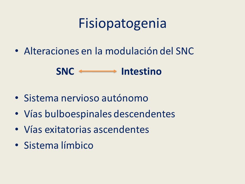 Fisiopatogenia Alteraciones en la modulación del SNC