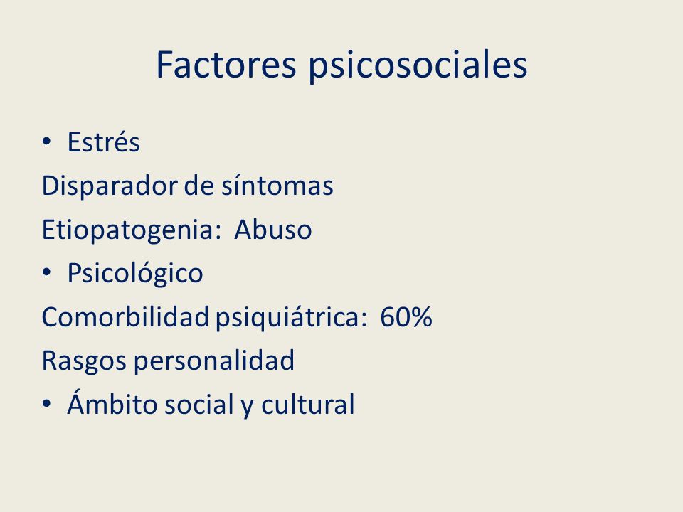 Factores psicosociales