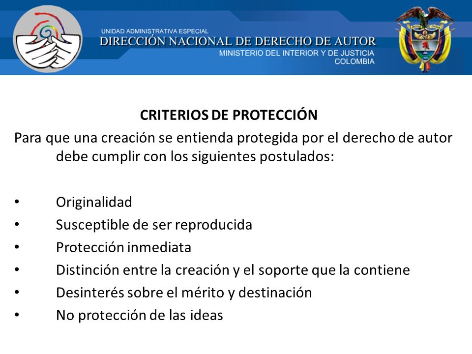 CRITERIOS DE PROTECCIÓN