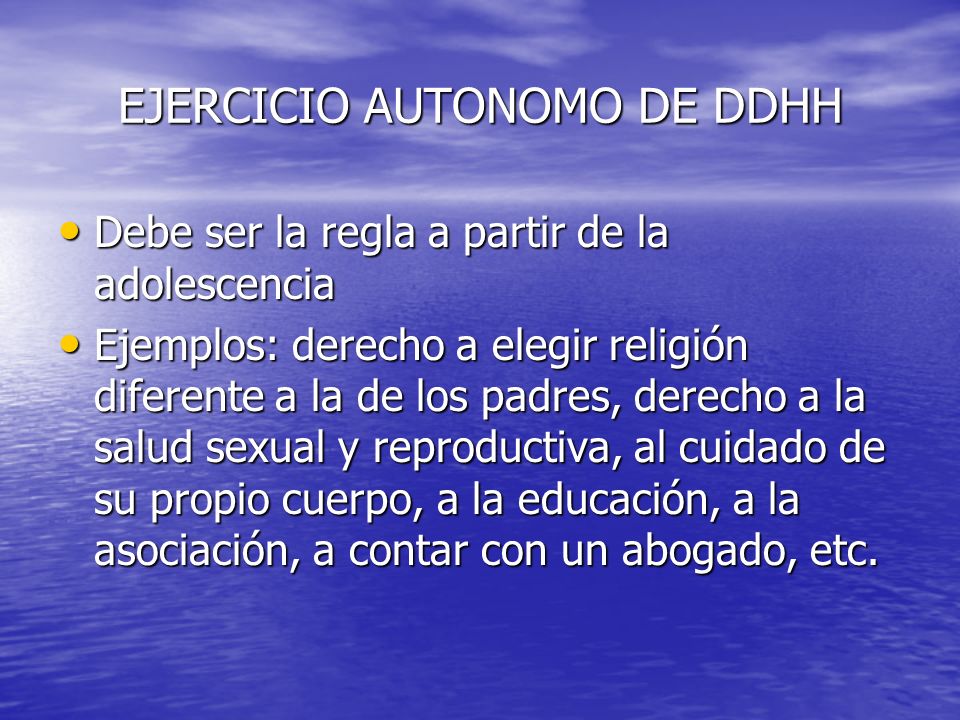 EJERCICIO AUTONOMO DE DDHH