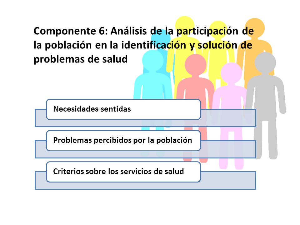 Componente 6: Análisis de la participación de la población en la identificación y solución de problemas de salud