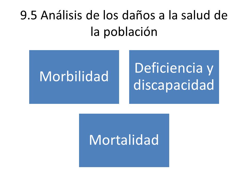 9.5 Análisis de los daños a la salud de la población
