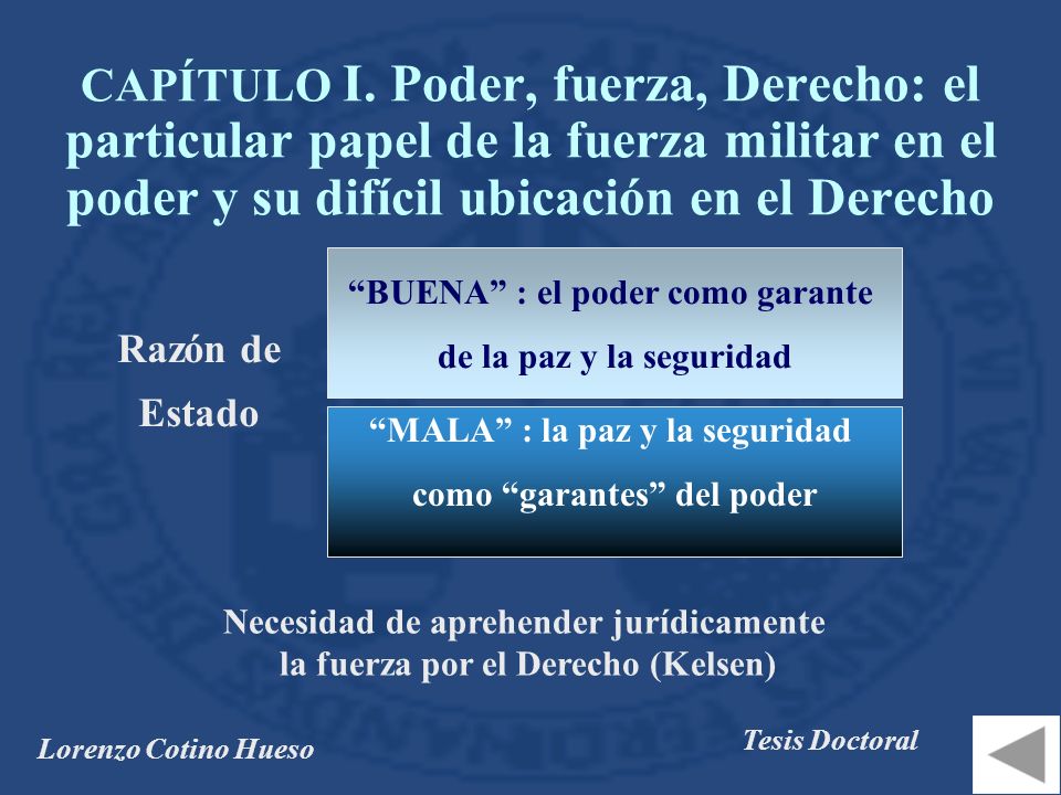 CAPÍTULO I. Poder, fuerza, Derecho: el particular papel de la fuerza militar en el poder y su difícil ubicación en el Derecho