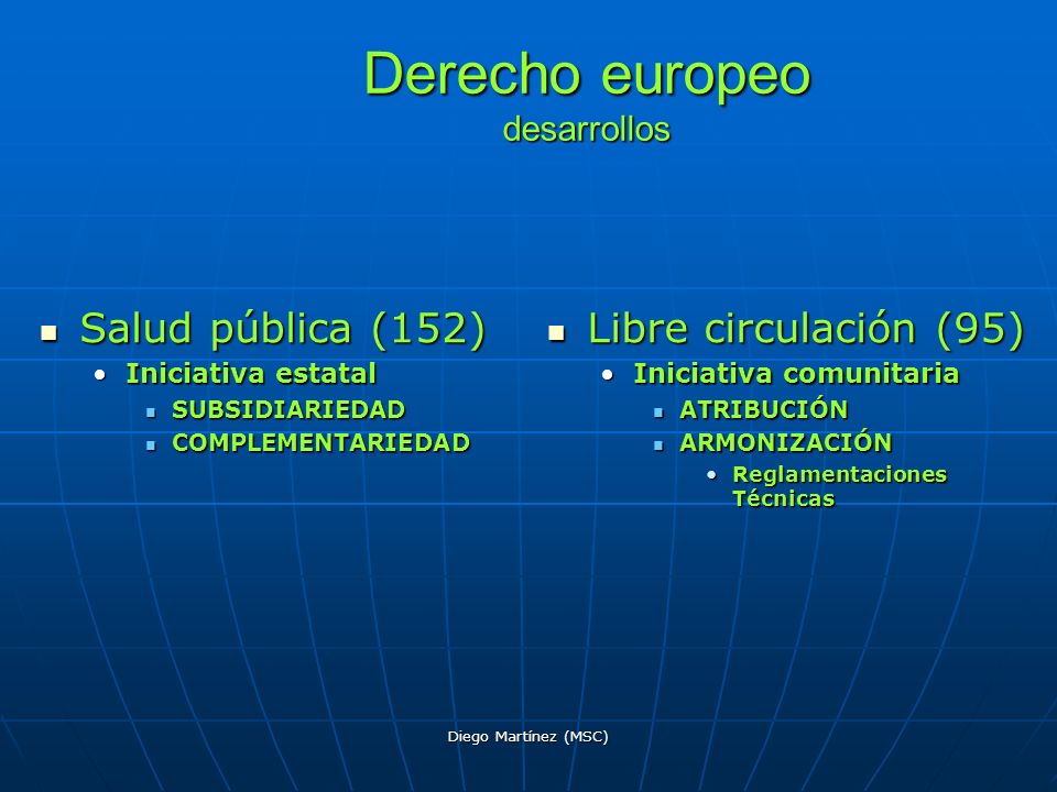 Derecho europeo desarrollos
