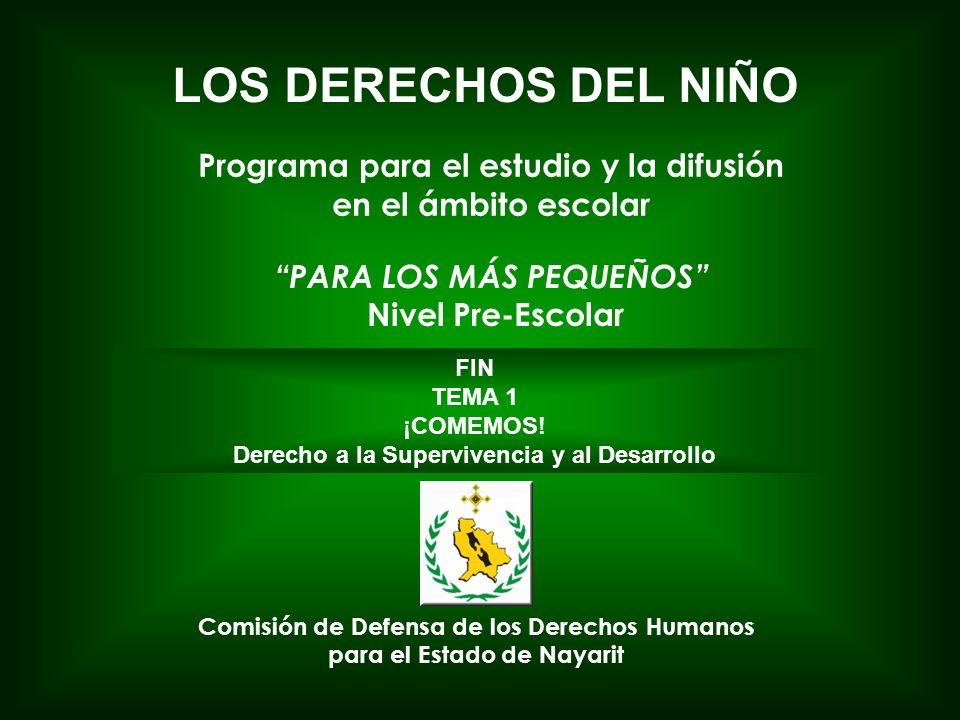 LOS DERECHOS DEL NIÑO Programa para el estudio y la difusión