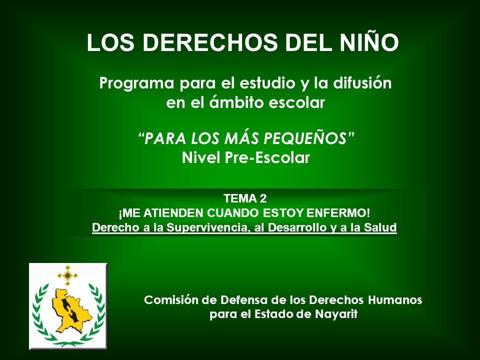 LOS DERECHOS DEL NIÑO Programa para el estudio y la difusión