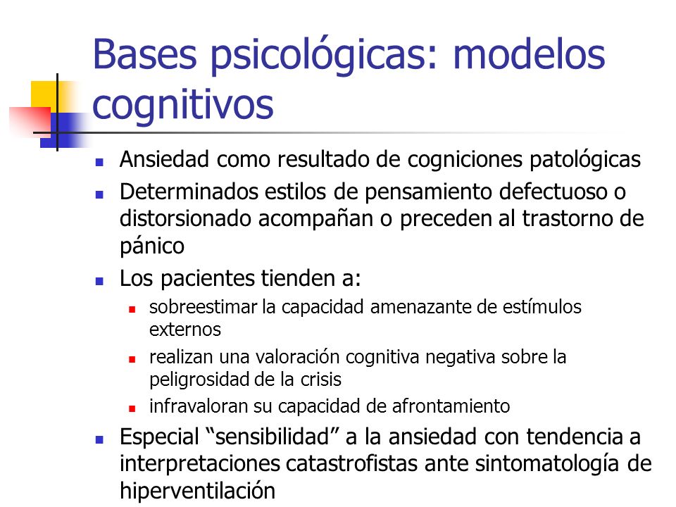 Bases psicológicas: modelos cognitivos