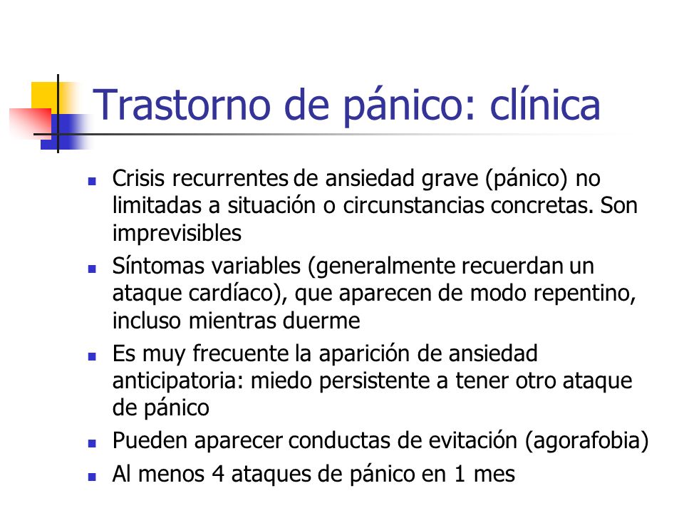 Trastorno de pánico: clínica