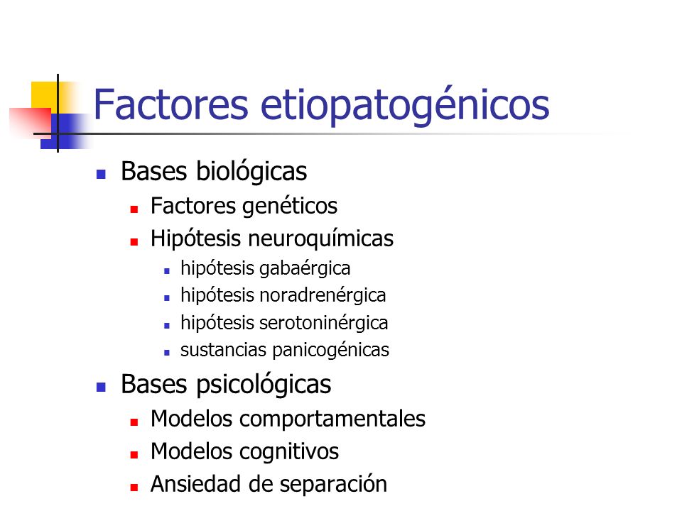 Factores etiopatogénicos