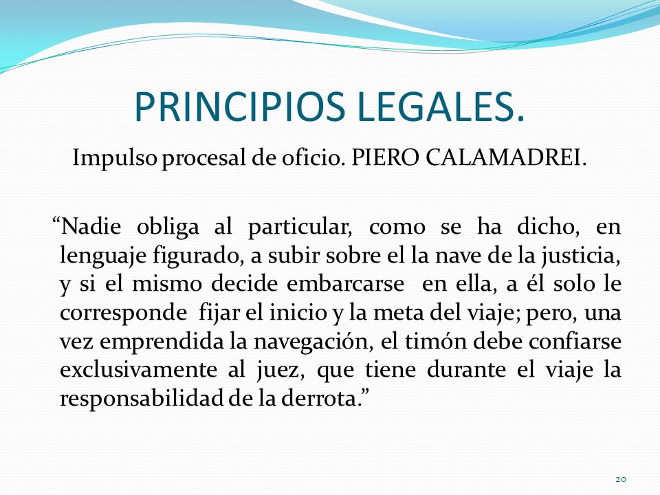 PRINCIPIOS LEGALES.