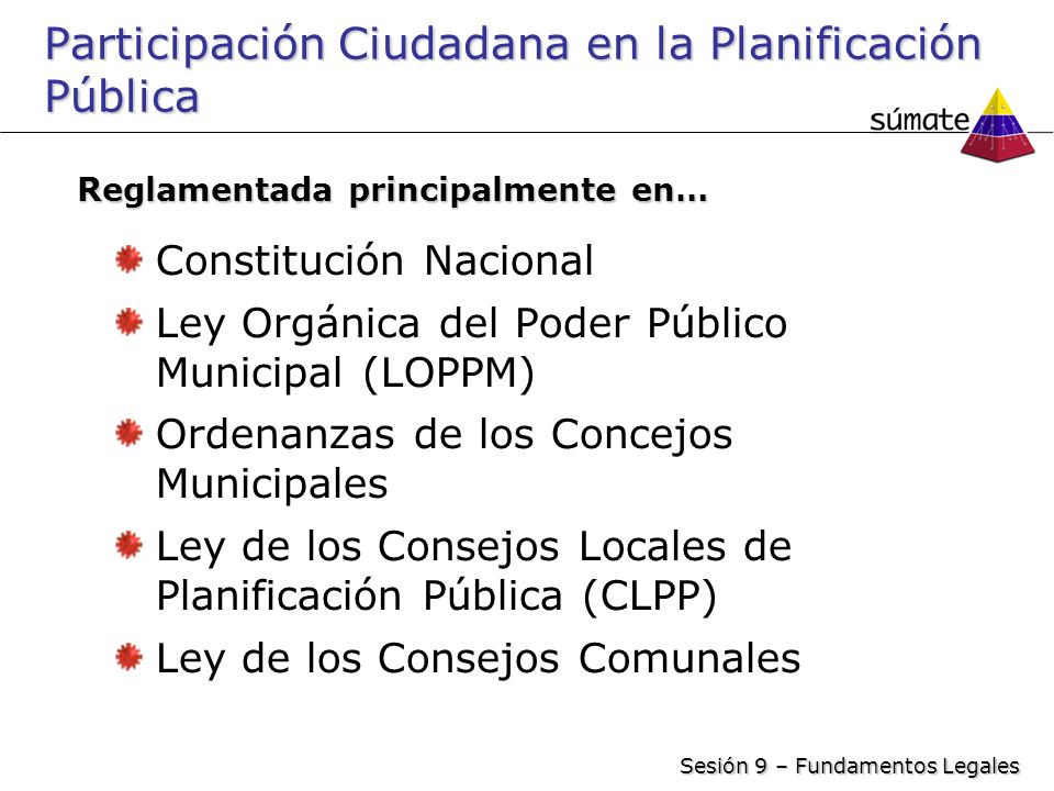 Participación Ciudadana en la Planificación Pública