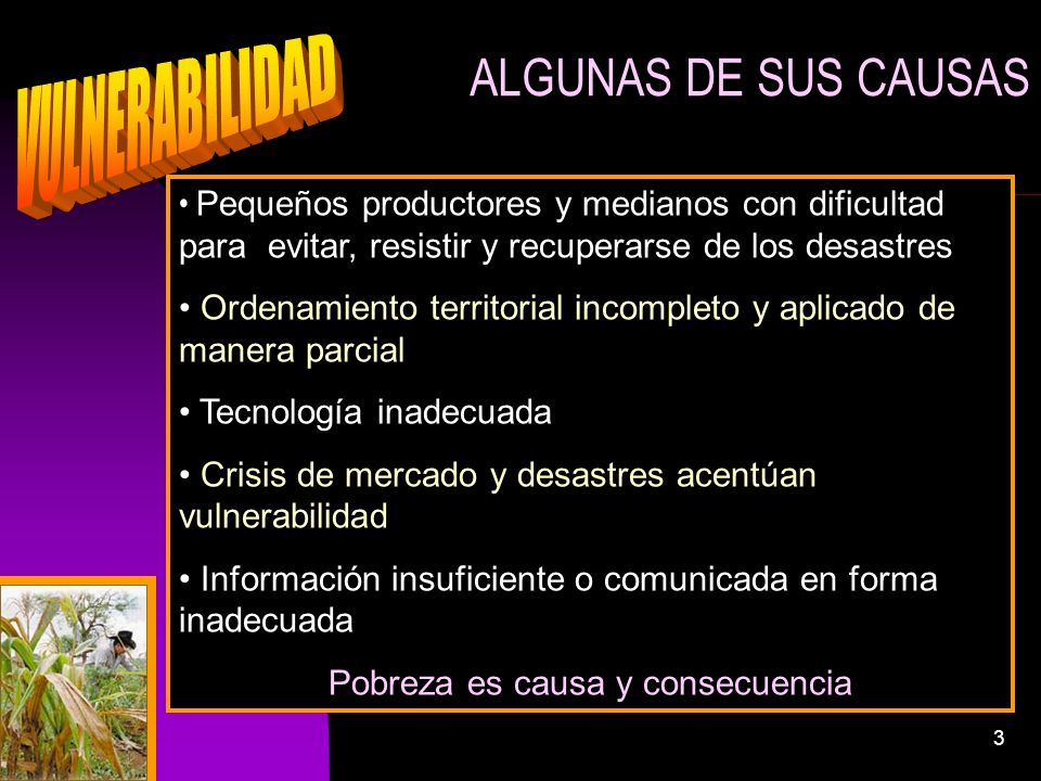 Pobreza es causa y consecuencia
